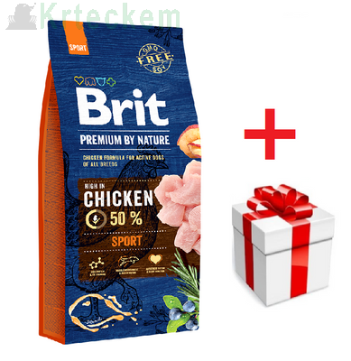 BRIT Premium By Nature Sport 15kg + Překvapení pro psa