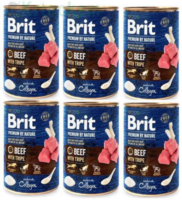 Brit Premium by Nature Beef with Tripe 24x400g SLEVA 3%