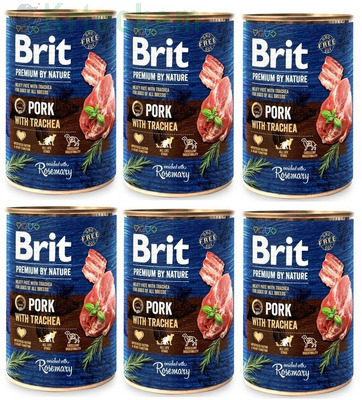 Brit Premium by Nature Pork with Trachea 12x400g SLEVA 2%