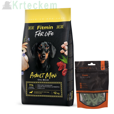 Fitmin For Life Dog Adult Mini 12 kg + GRATIS !!