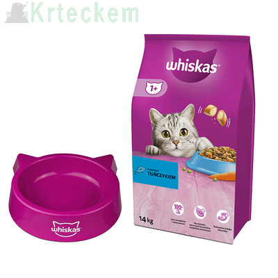 Whiskas Adult tuňák 14 kg + Miska pro kočky WHISKAS GRATIS !!