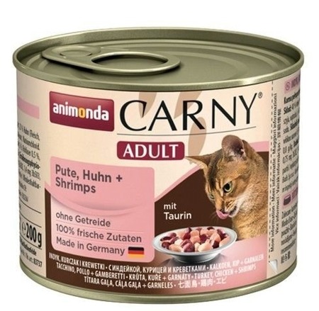 ANIMONDA Cat Carny Adult aroma: krůtí, kuřecí a krevety 200g