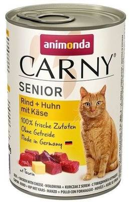 ANIMONDA Cat Carny Senior příchuť: hovězí, kuřecí, sýr 6x400g 