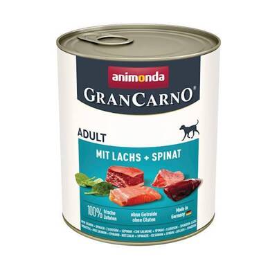 ANIMONDA GranCarno Adult Dog příchuť: losos + špenát 12x800g