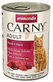 Animonda Cat Carny Adult příchuť: hovězí a srdce 400g