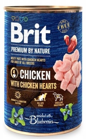 Brit Premium by Nature Chicken With Chicken Hearts 12x400g SLEVA 2%