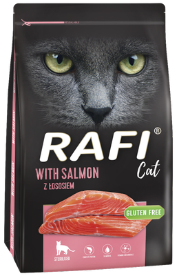DOLINA NOTECI Rafi Cat suché krmivo pro sterilizované kočky s lososem 7kg          