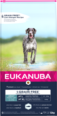 EUKANUBA Adult Large Grain Free 12kg + Překvapení pro psa