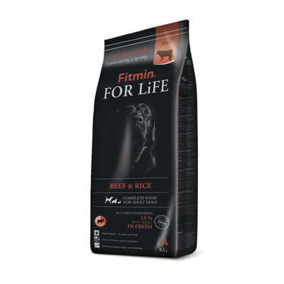 FITMIN For Life Beef & Rice 14kg +  FITMIN DOG Biscuits mini 180g