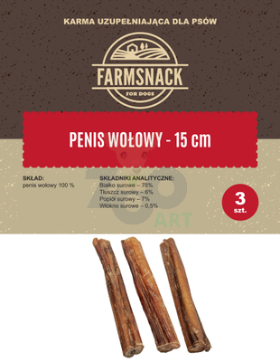 FarmSnack Hovězí penis 3ks 15cm 