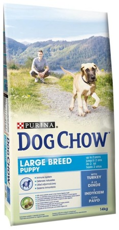 PURINA Dog Chow Puppy Large Breed Turkey 14kg + GRATIS !!