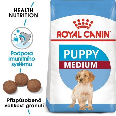 ROYAL CANIN Medium Puppy 15kg + ROYAL CANIN 12x85g GRATIS !!!!