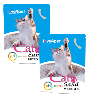 Silikonová kočičí podestýlka Sand Micro - PH Control 2x3,8 l ( mění barvu pro kontrolu prvních příznaků nemoci)