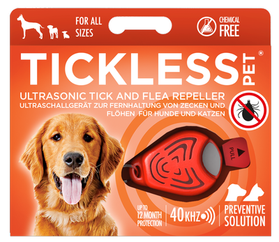 Tickless pet Ultrazvukový odpuzovač klíšťat a blech pro psy barvy orange 1 kus