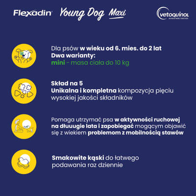 VETOQUINOL Flexadin Young Dog Mini 60 