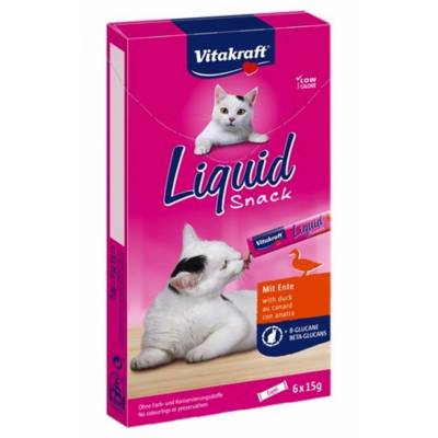 Vitakraft Cat Liquid-Snack s kachnou 6x15g                  