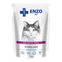 ENZO VET Sterilised dieta pro sterilizované kočky s krůtím masem v želé 100g