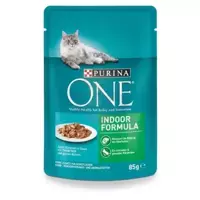 Purina One Cat Indoor s tuňákem a zelenými fazolkami 85g